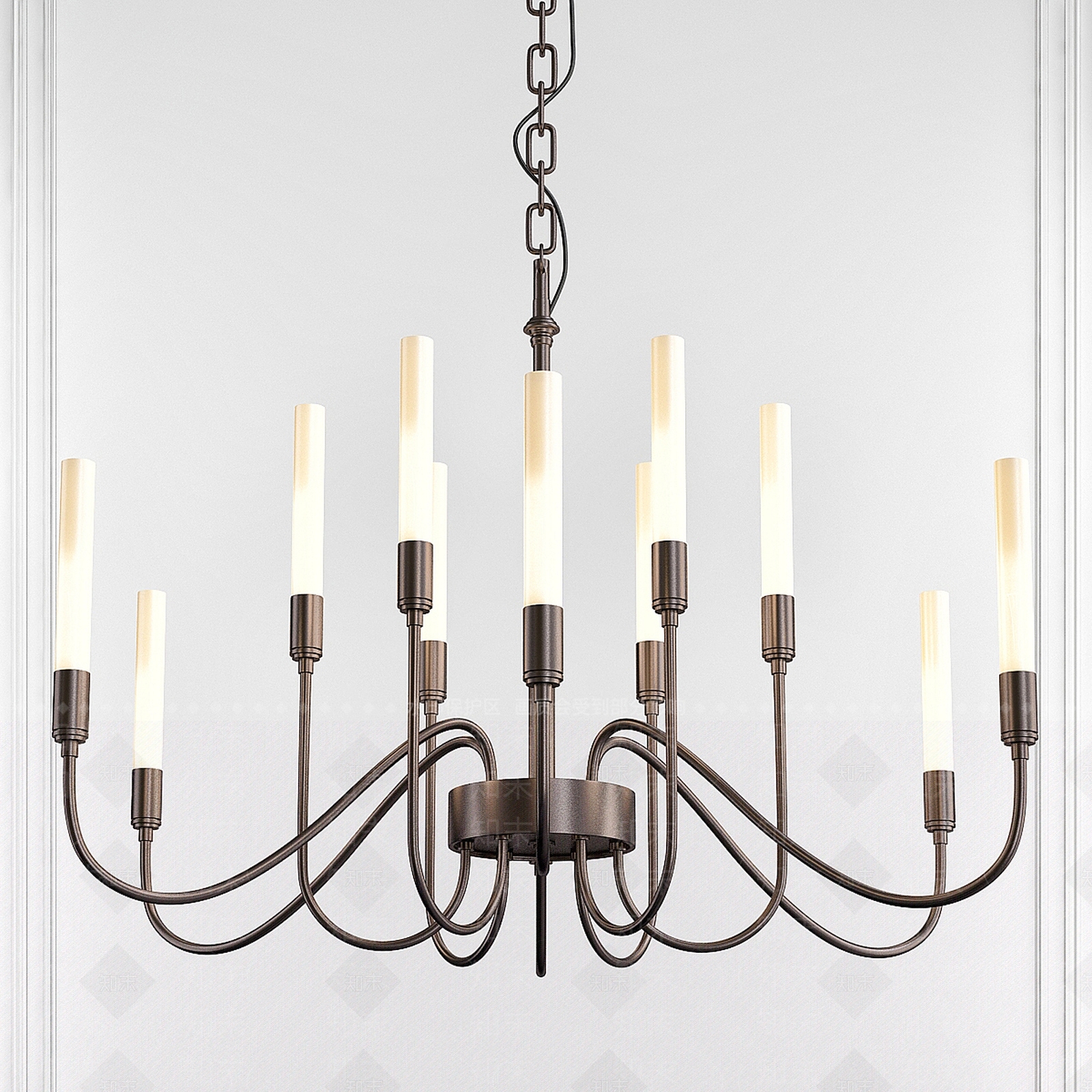 美式简约吊灯3D模型下载【ID:1194448572】