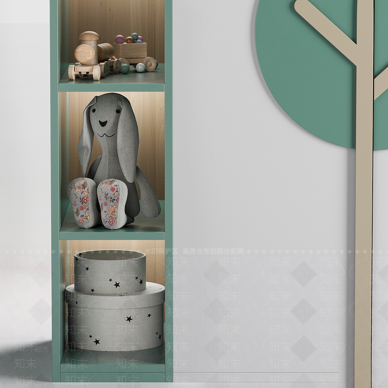 现代北欧衣柜3D模型下载【ID:1194454359】