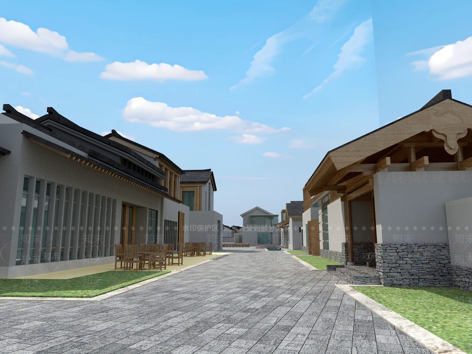 中式中古古建3D模型下载【ID:1194455683】