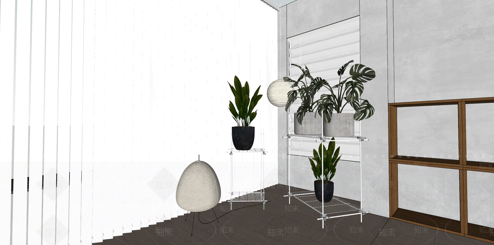 简约工业花几SU模型下载【ID:1194457703】