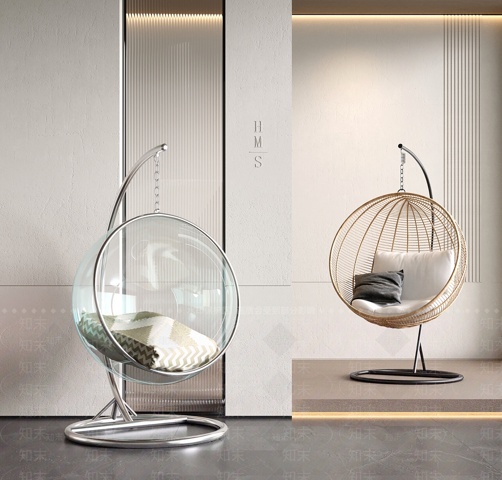 现代吊椅3D模型下载【ID:1194456266】