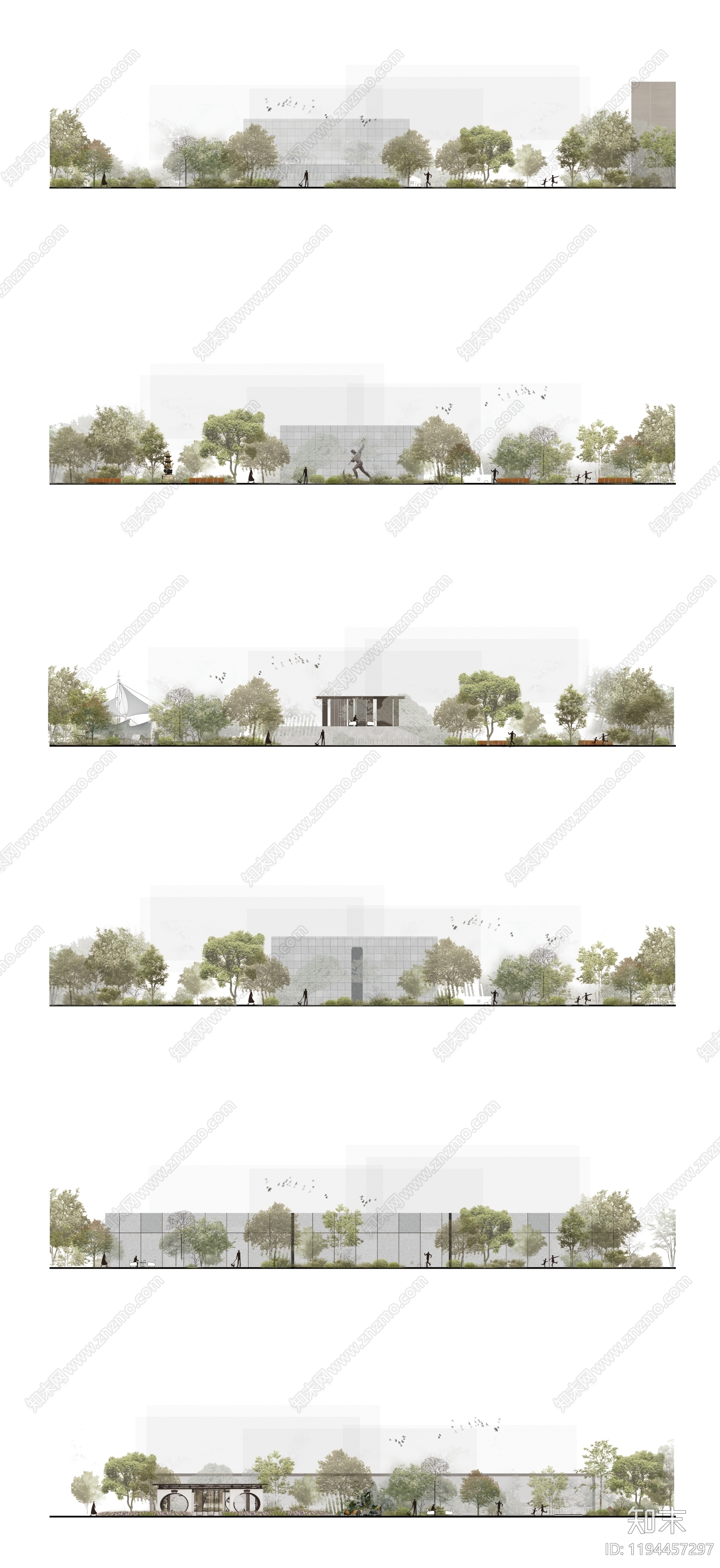 景观剖面图设计素材精品下载_知末网