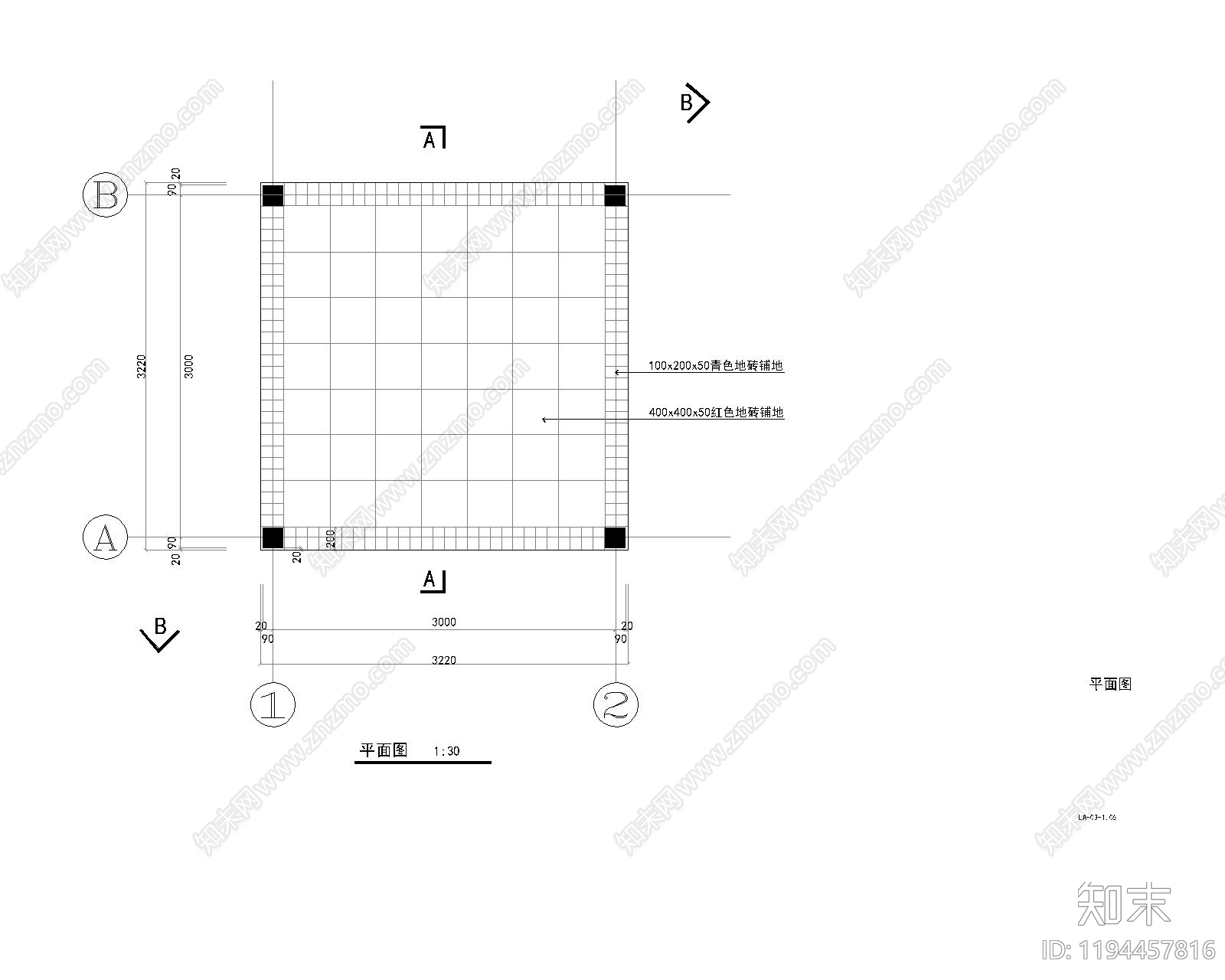 新中式现代亭子cad施工图下载【ID:1194457816】