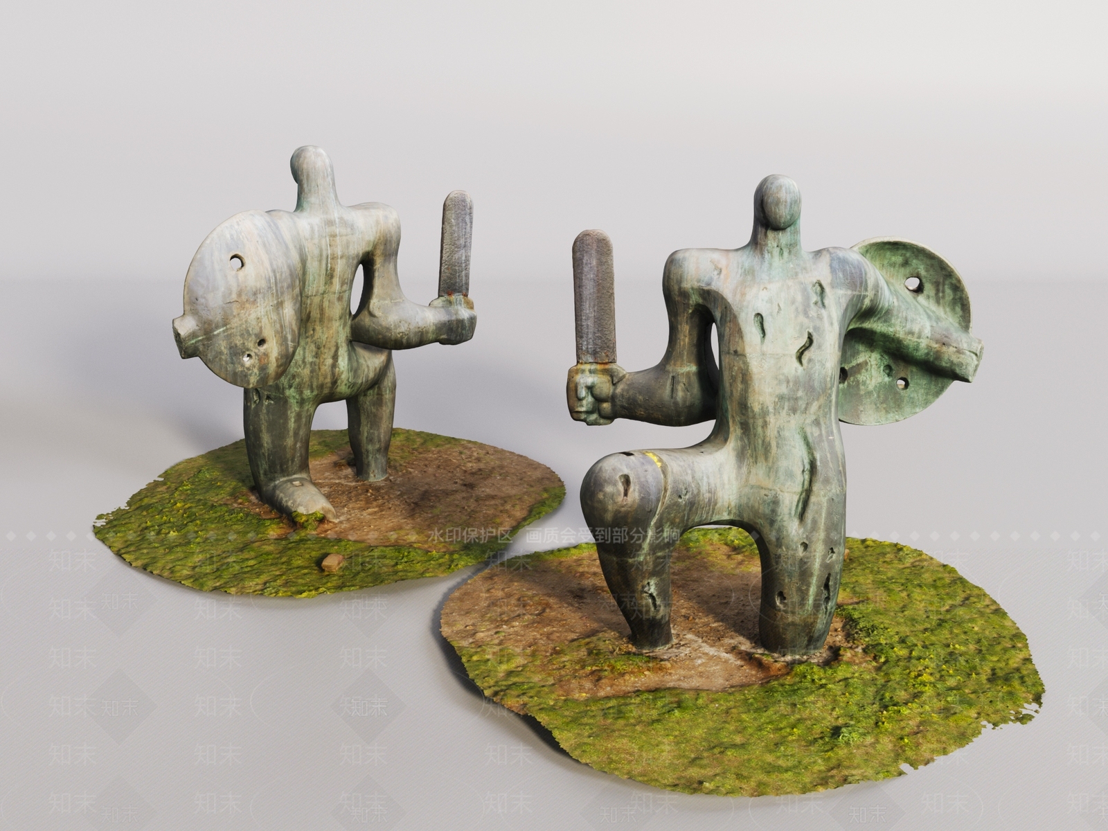 现代景观雕塑3D模型下载【ID:1194458304】