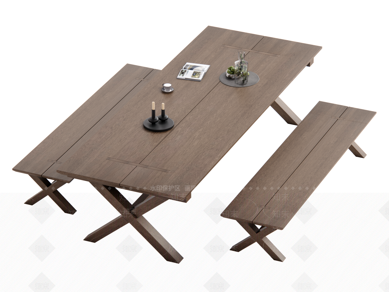 现代户外桌椅SU模型下载【ID:1194459774】