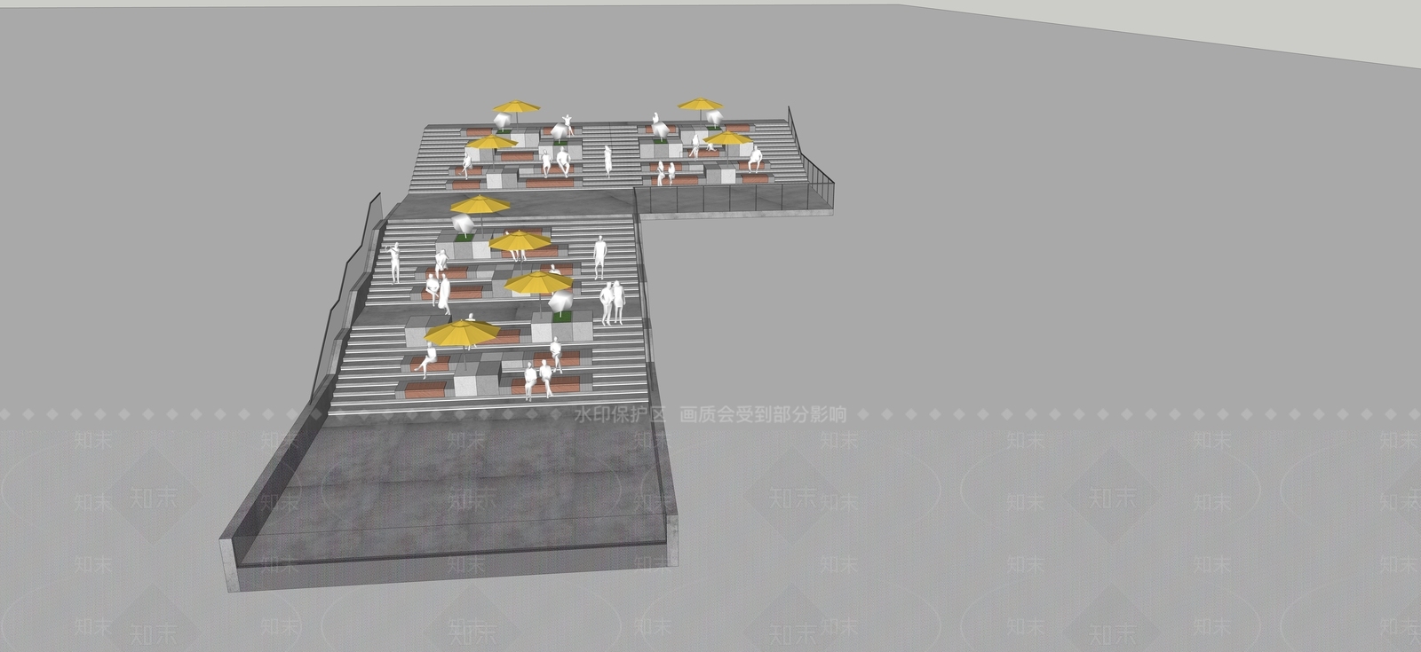 现代简约商业景观SU模型下载【ID:1194463968】