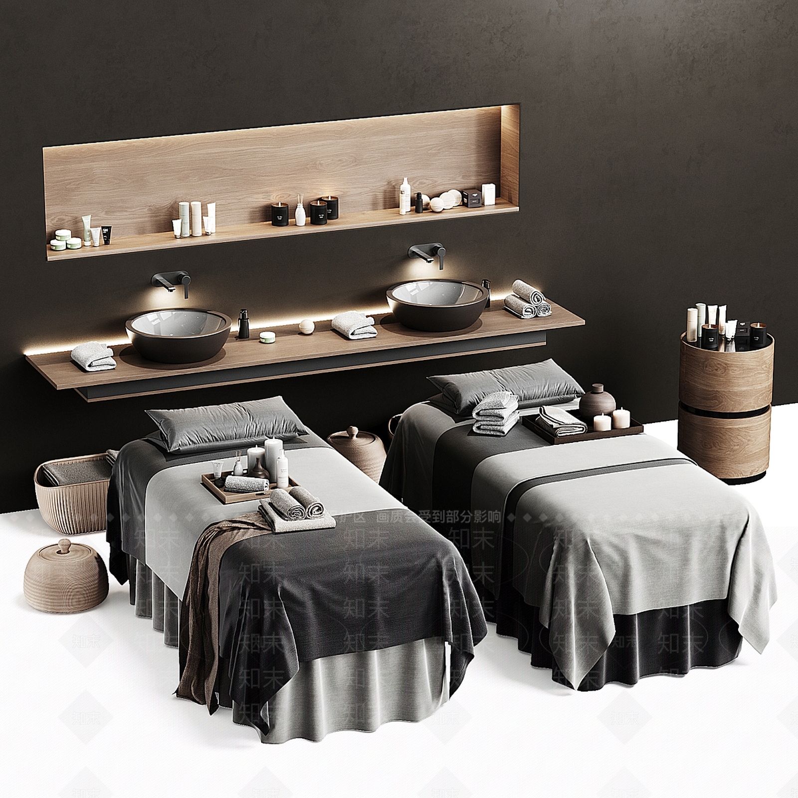 现代按摩床3D模型下载【ID:1194463841】