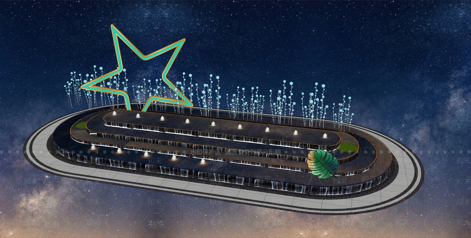 现代商业街SU模型下载【ID:1194466617】