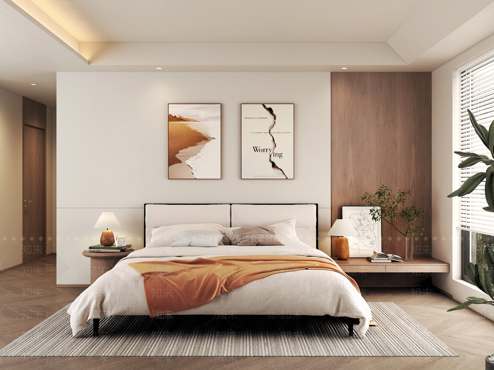 简约北欧家居卧室3D模型下载【ID:1194468115】