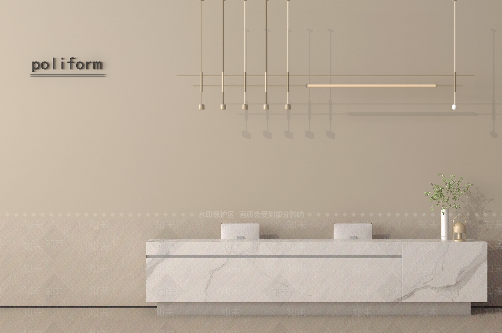 现代前台3D模型下载【ID:1194470758】