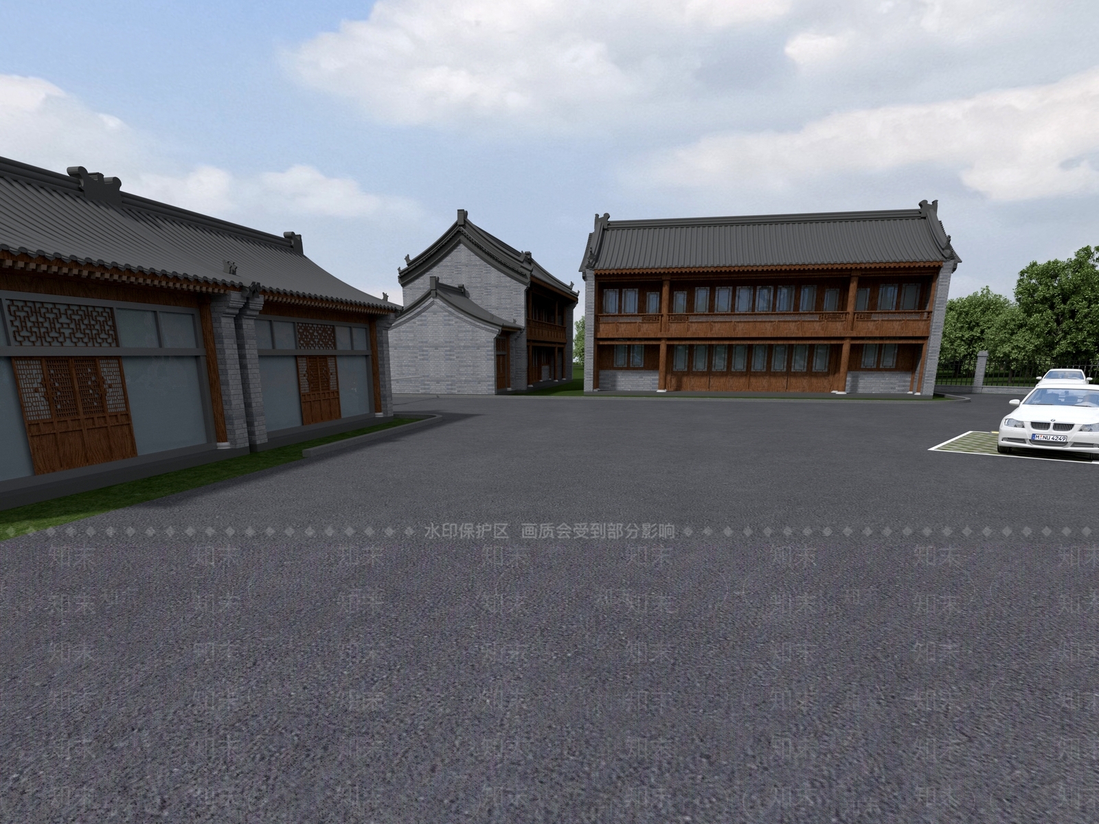 中式中古古建3D模型下载【ID:1194471066】