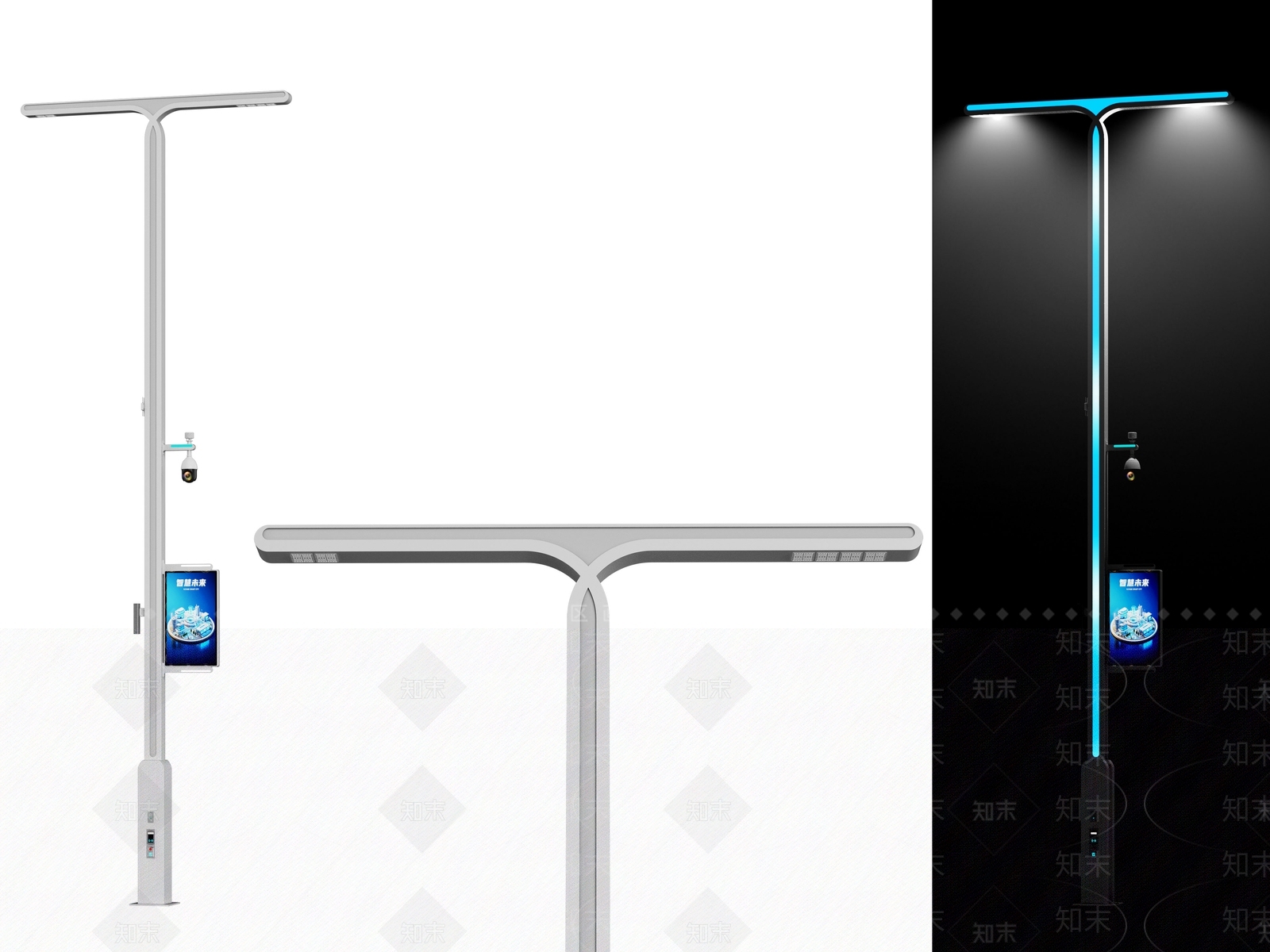 现代简约路灯SU模型下载【ID:1194473351】