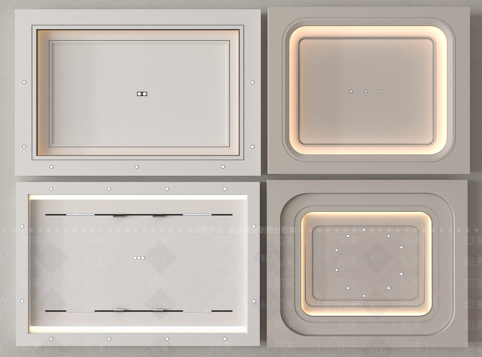 现代吊顶3D模型下载【ID:1194473845】