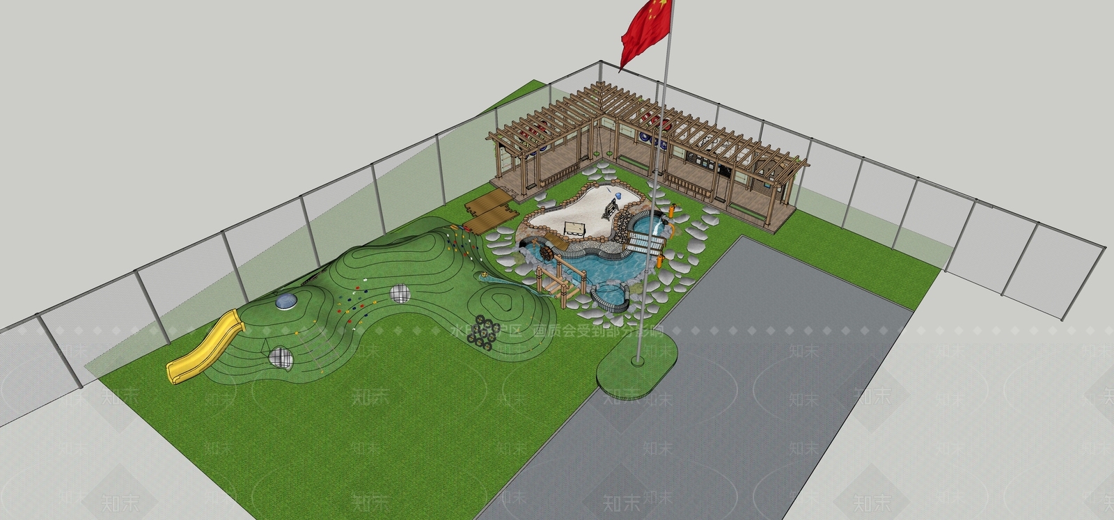 现代办公景观SU模型下载【ID:1194478393】