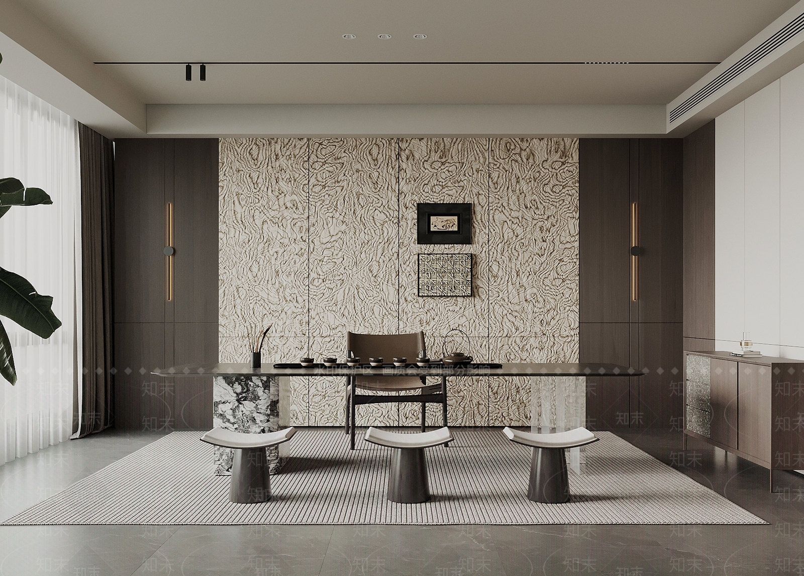 现代意式茶室SU模型下载【ID:1194484694】