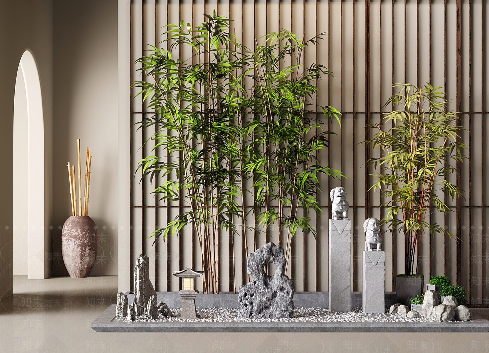 新中式其他景观小品3D模型下载【ID:1194485071】