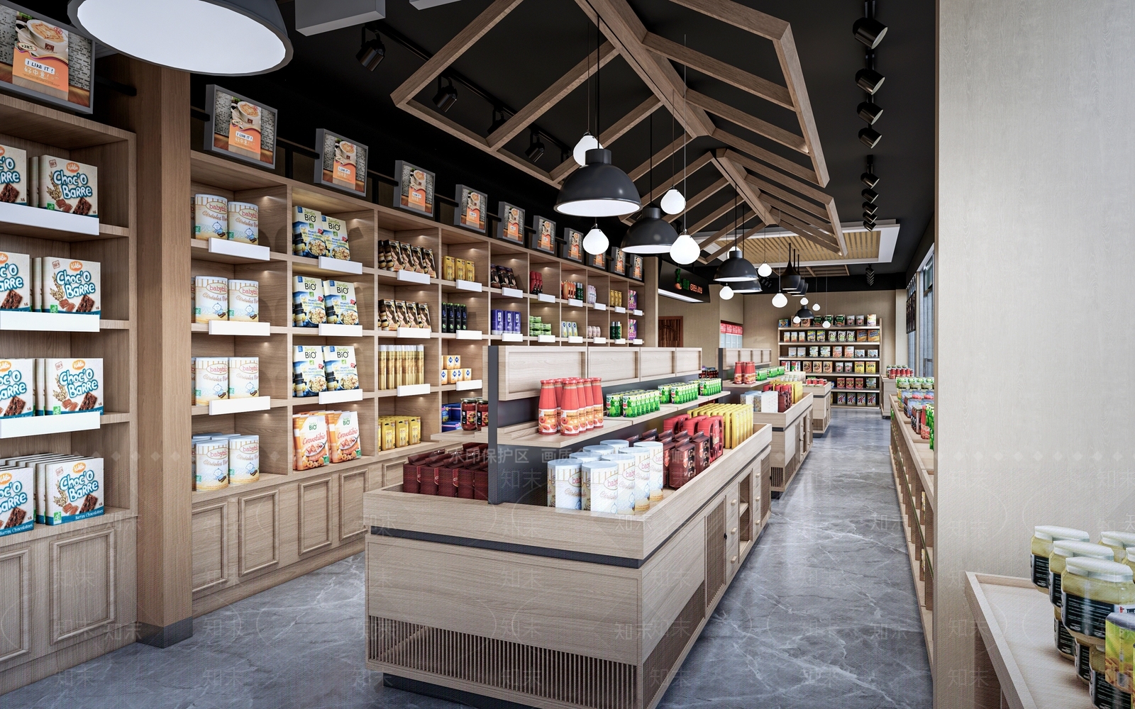 现代超市SU模型下载【ID:1194486740】