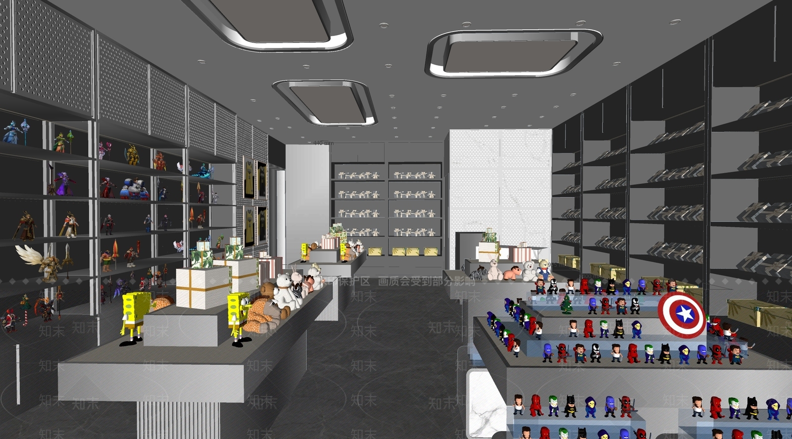 现代玩具礼品店SU模型下载【ID:1222283287】