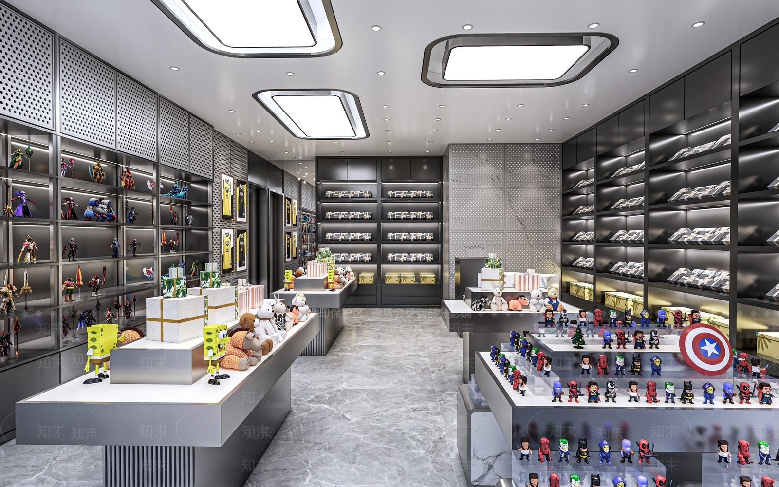 现代超市SU模型下载【ID:1194487017】