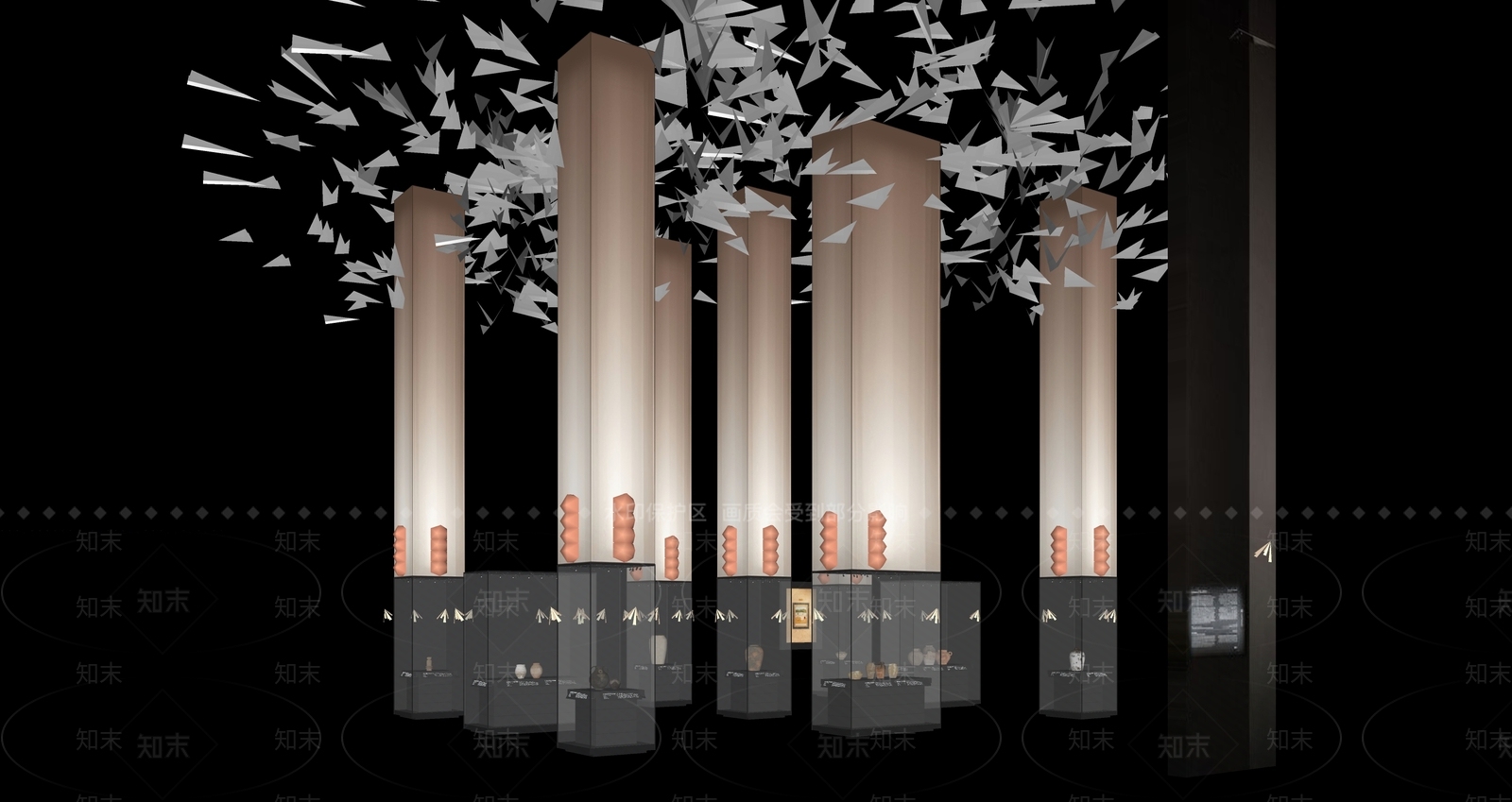 现代博物馆展厅SU模型下载【ID:1194487806】