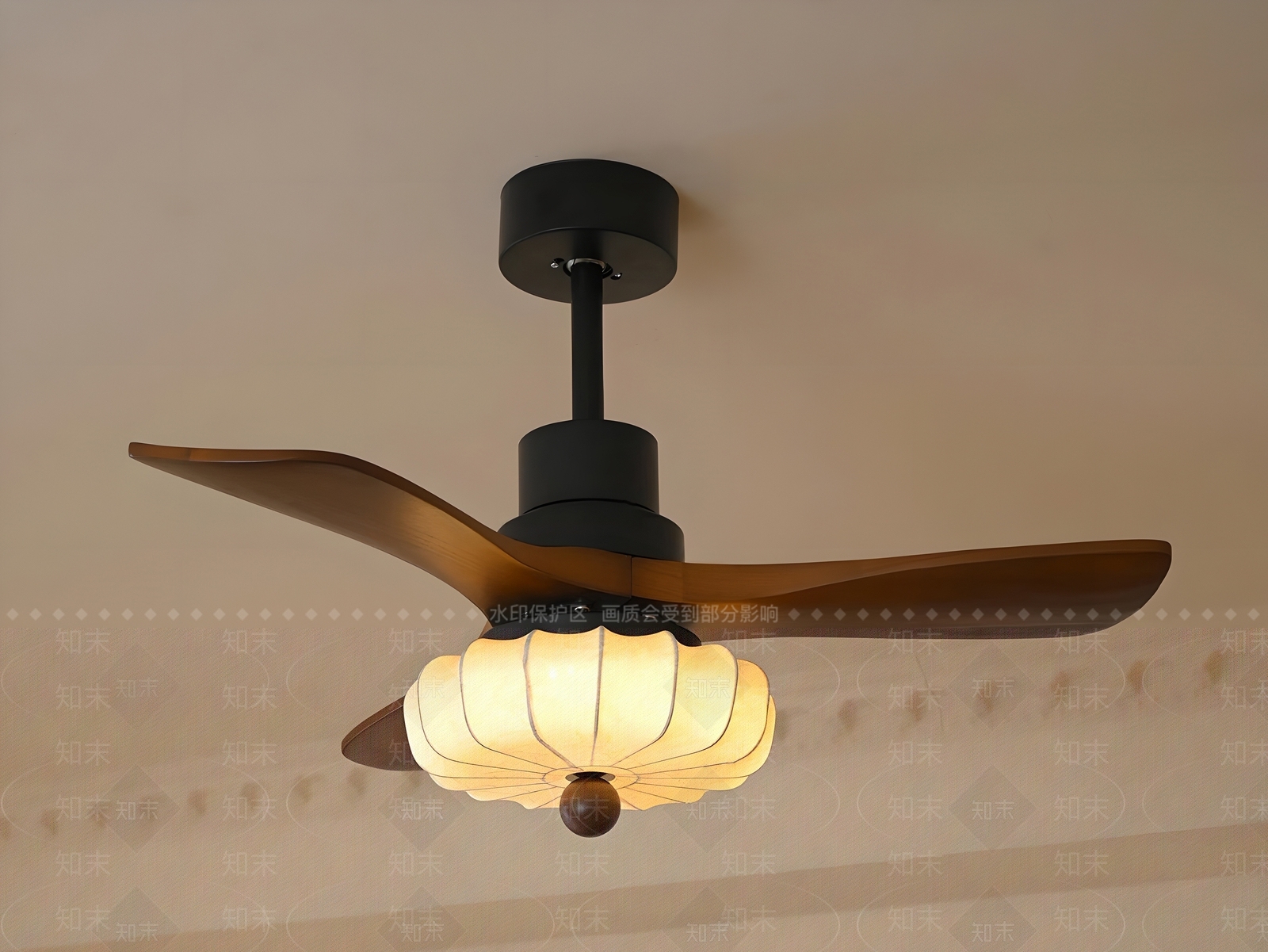 现代中古风扇灯3D模型下载【ID:1194492262】