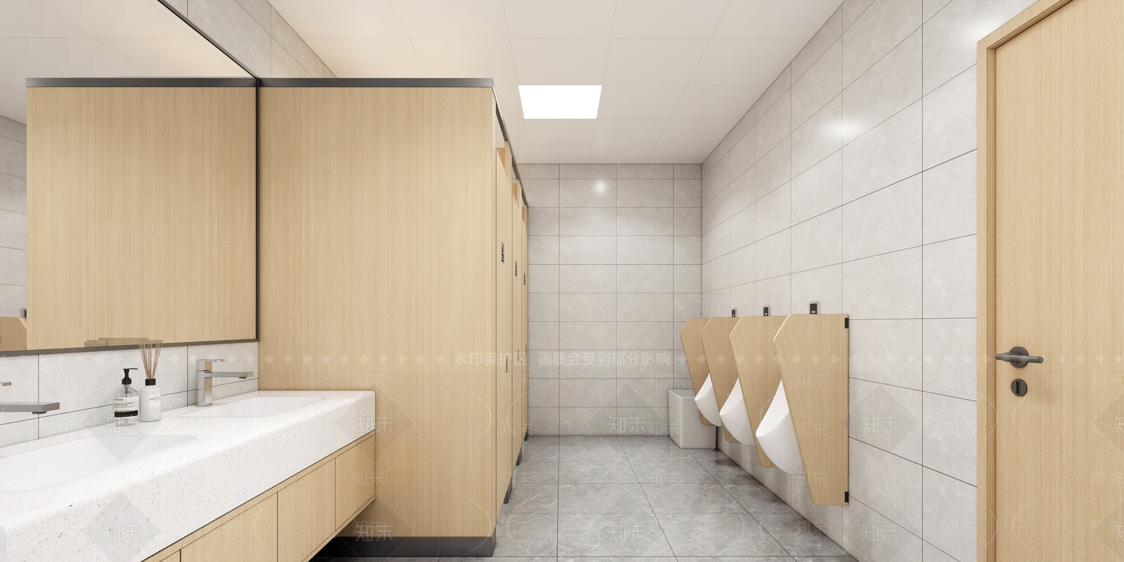 现代公共卫生间SU模型下载【ID:1194492910】