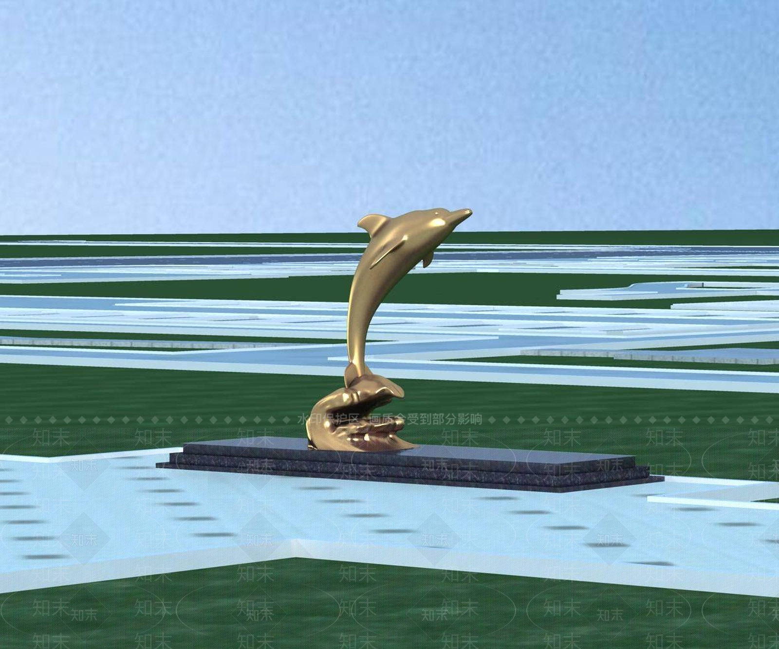 现代景观雕塑3D模型下载【ID:1194493130】