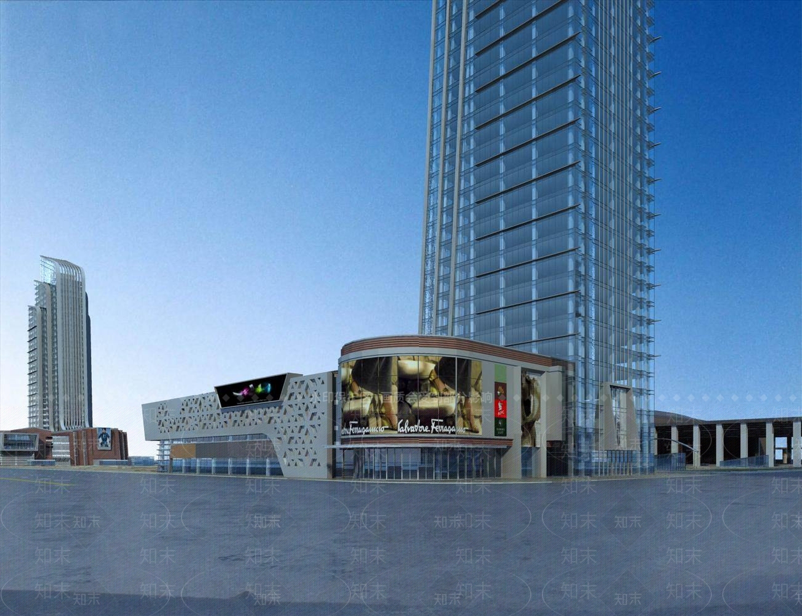现代商场外观3D模型下载【ID:1194493206】