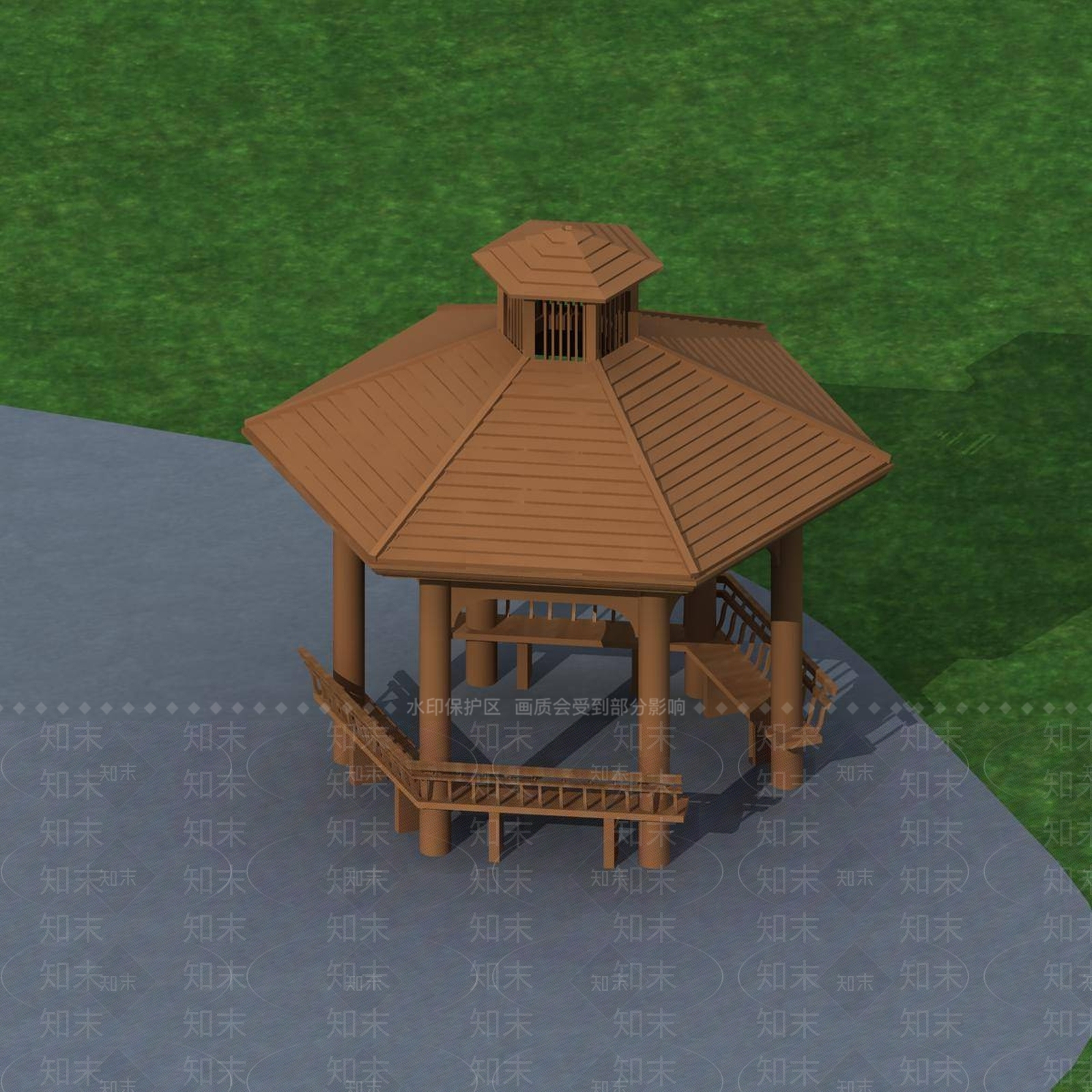 中式亭子3D模型下载【ID:1194493510】