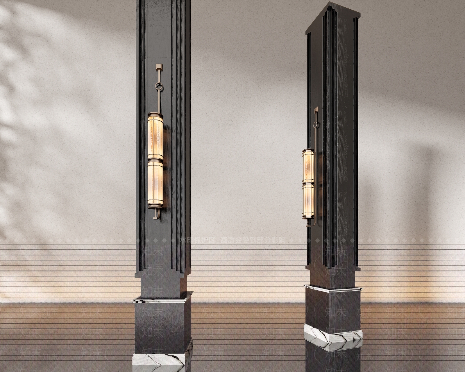 现代柱子3D模型下载【ID:1194495653】