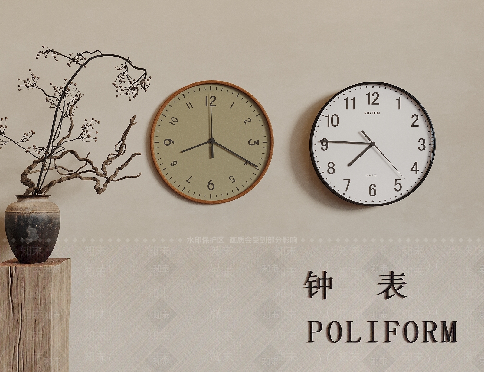 现代中古钟表SU模型下载【ID:1194498485】