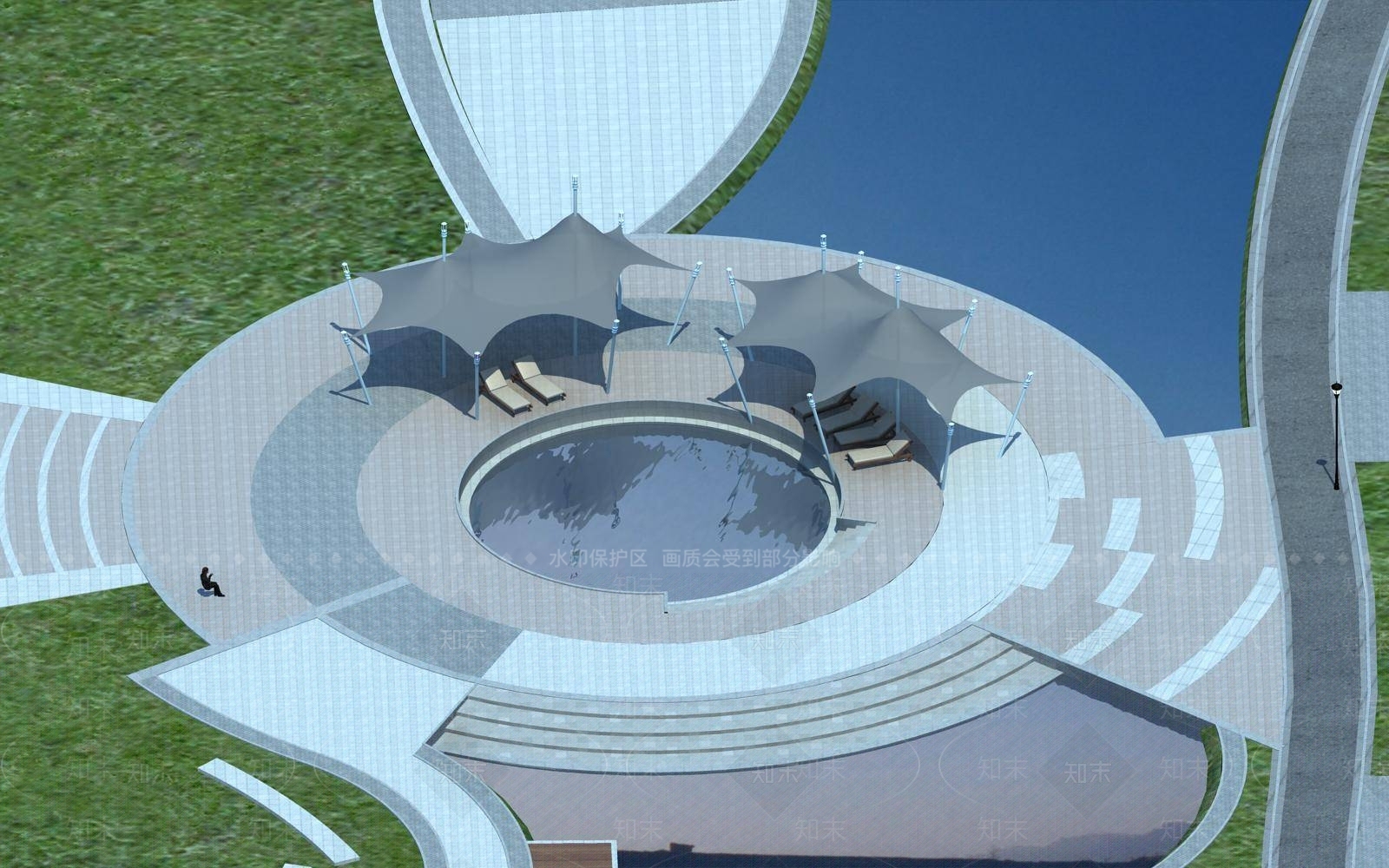 现代遮阳棚3D模型下载【ID:1194504010】