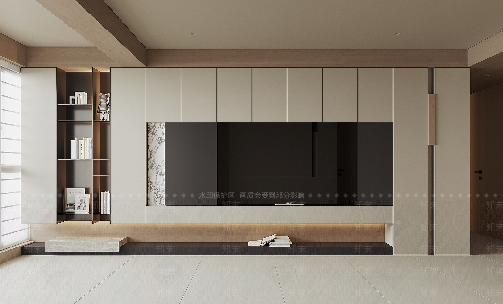 现代电视背景墙3D模型下载【ID:1194505106】