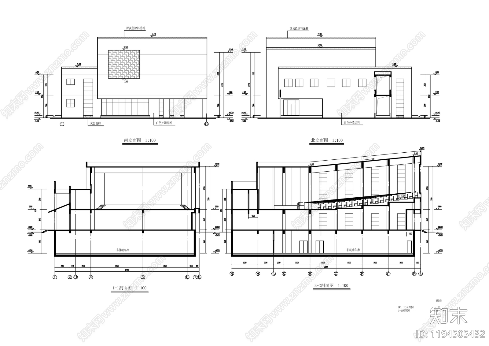 现代学校建筑cad施工图下载【ID:1194505432】