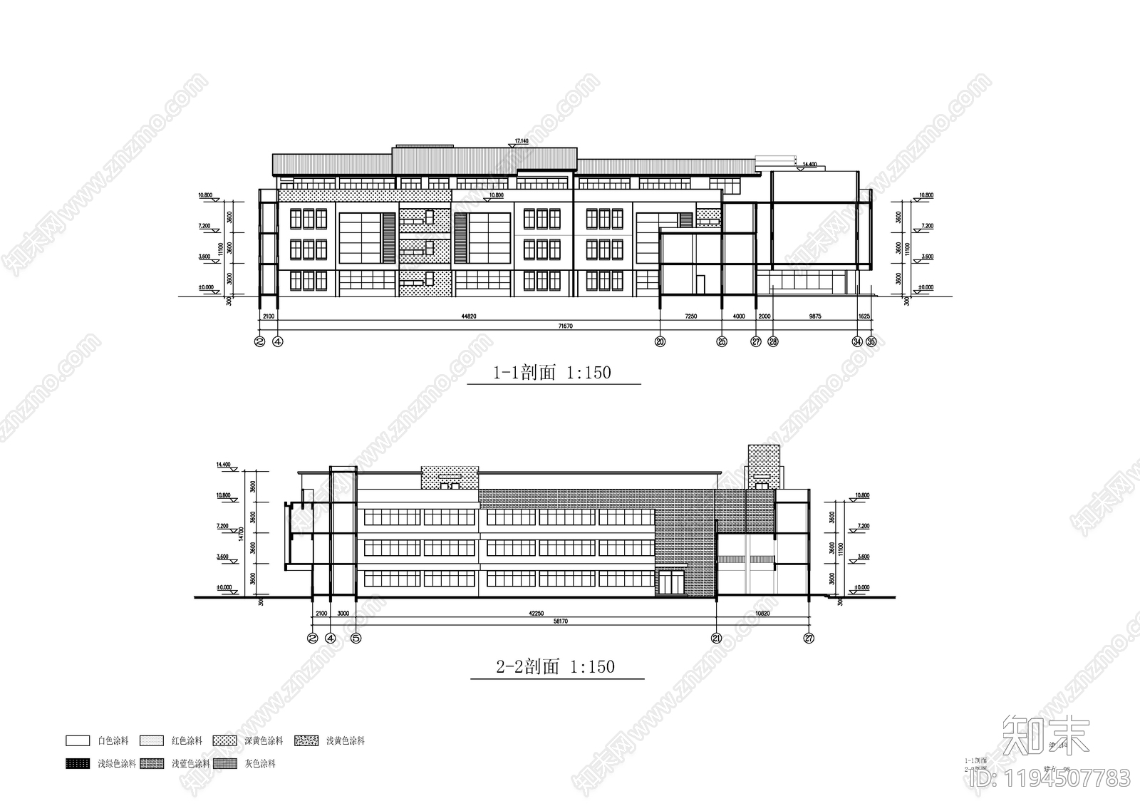 现代幼儿园建筑cad施工图下载【ID:1194507783】