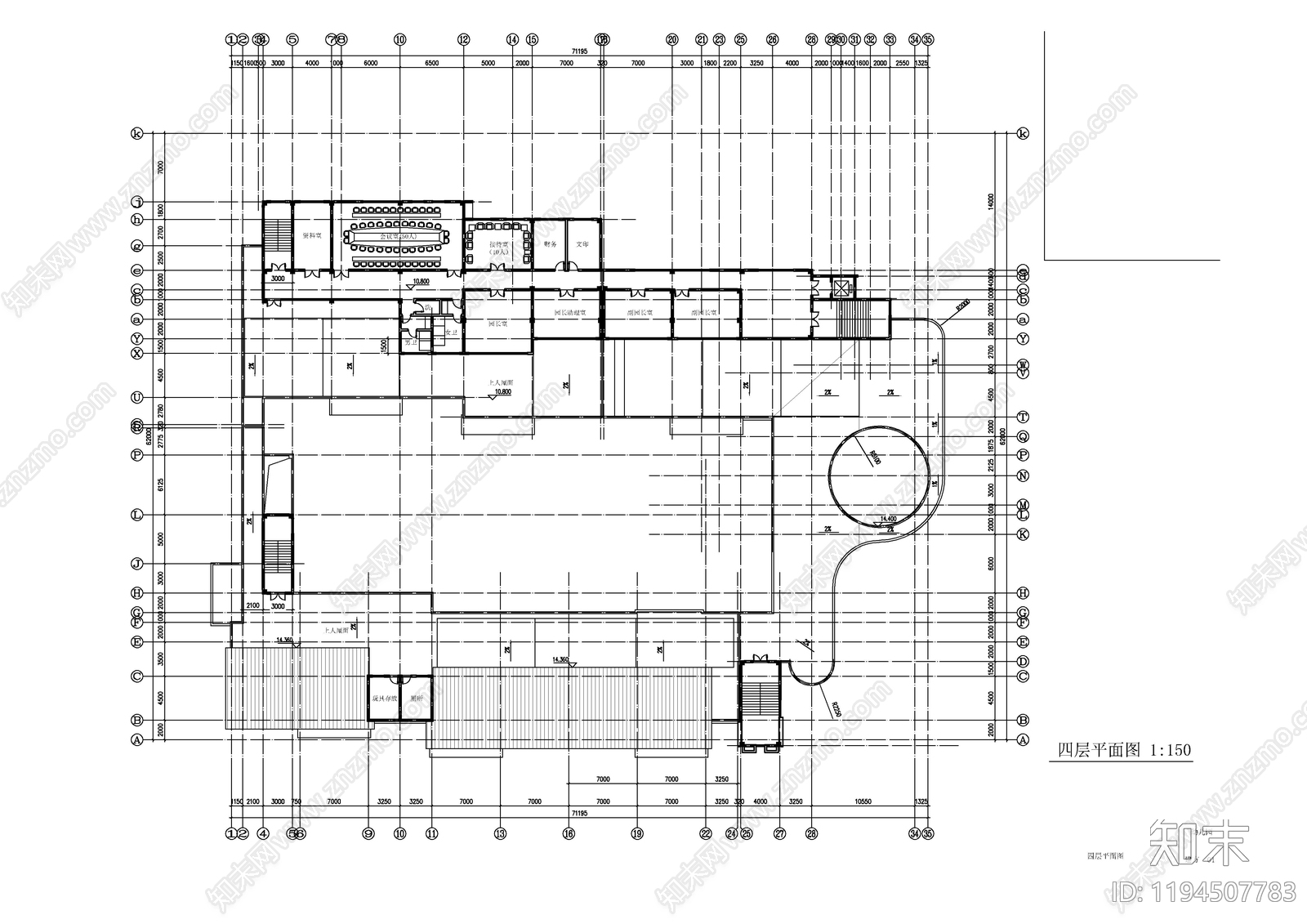 现代幼儿园建筑施工图下载【ID:1194507783】