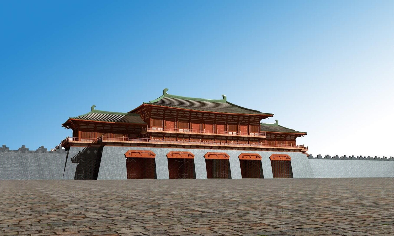 中式古建3D模型下载【ID:1194511191】