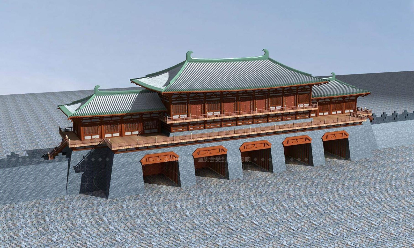 中式古建3D模型下载【ID:1194511191】