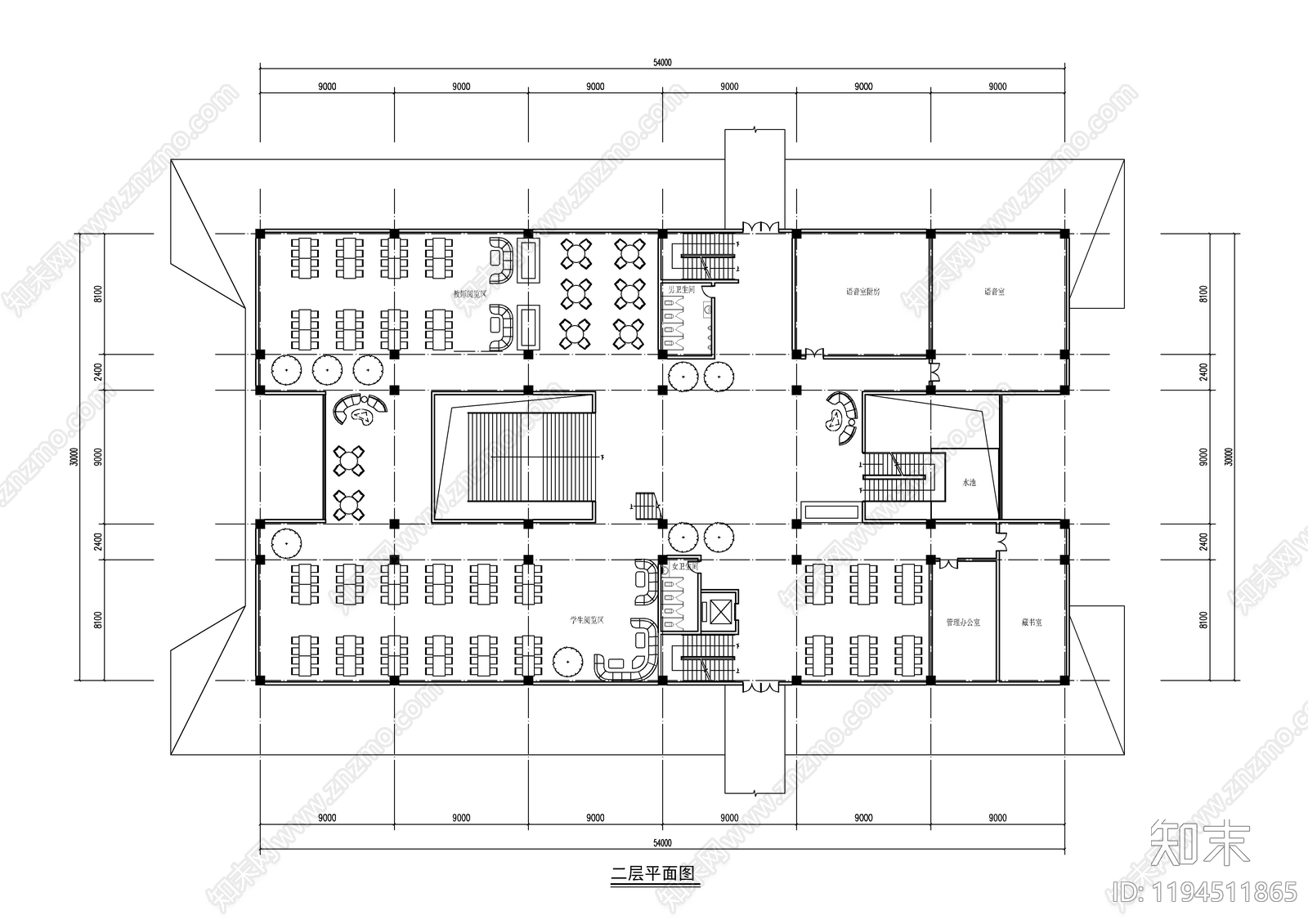 建筑平面布置图施工图下载【ID:1194511865】