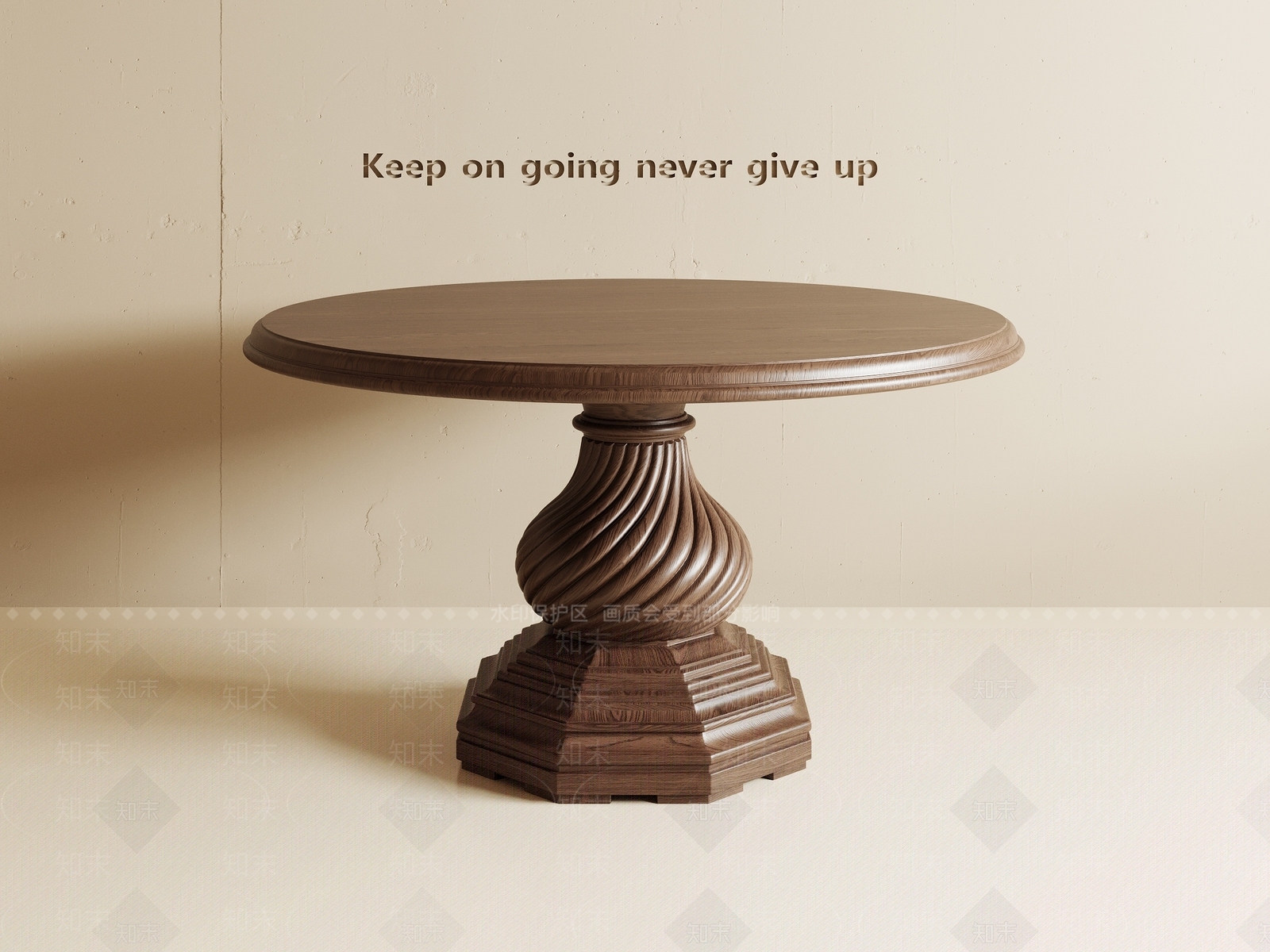 法式复古餐桌SU模型下载【ID:1194511590】