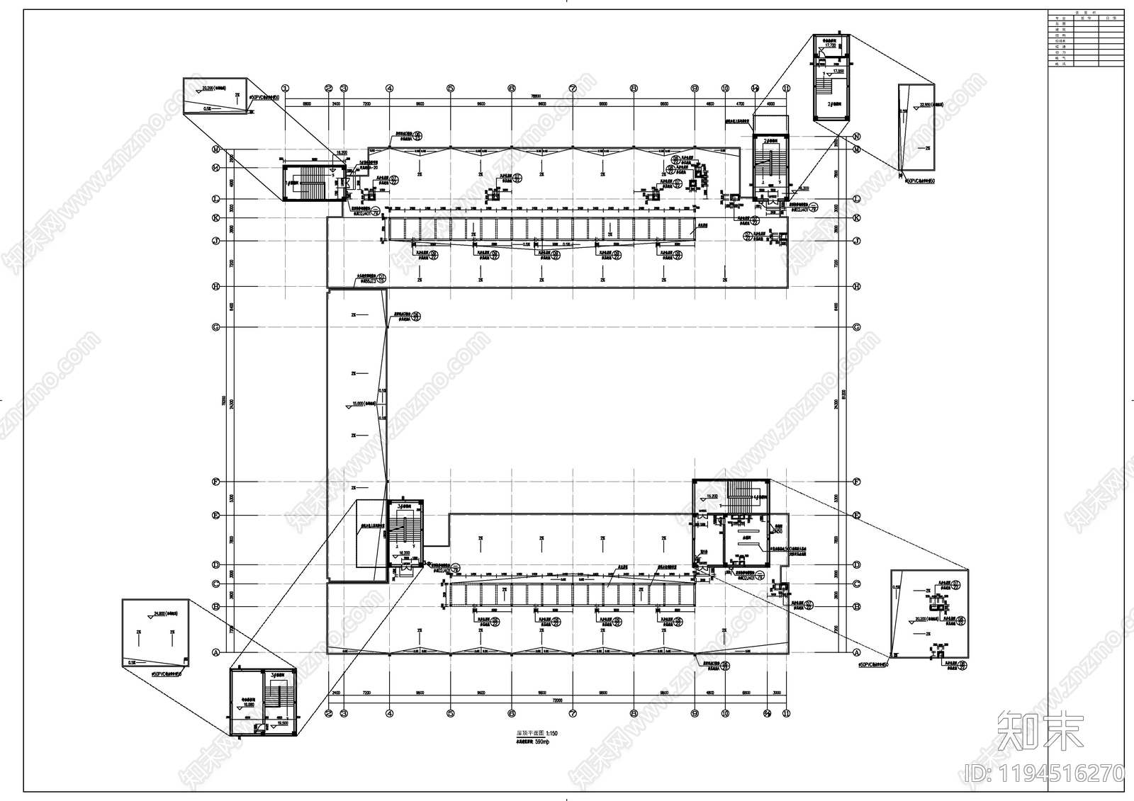 现代学校建筑cad施工图下载【ID:1194516270】
