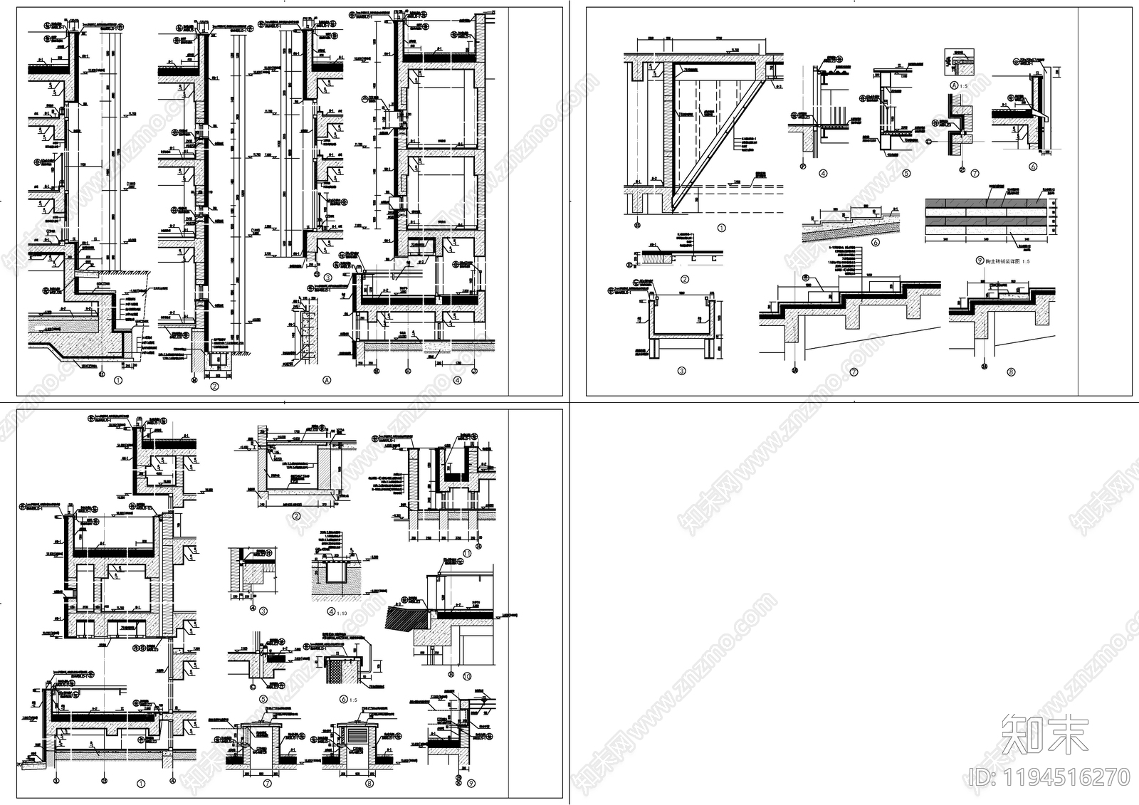 现代学校建筑cad施工图下载【ID:1194516270】
