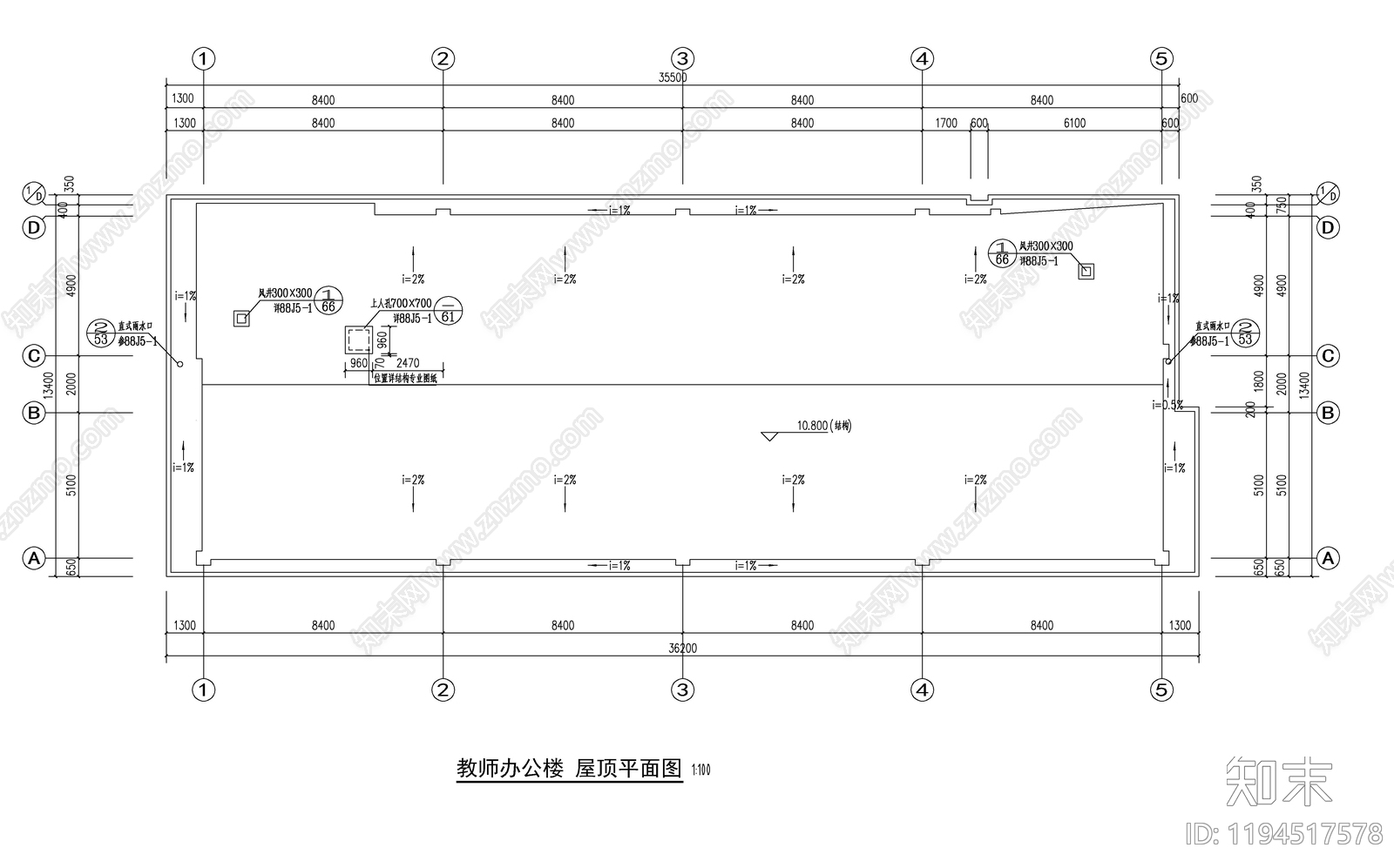 现代学校建筑cad施工图下载【ID:1194517578】