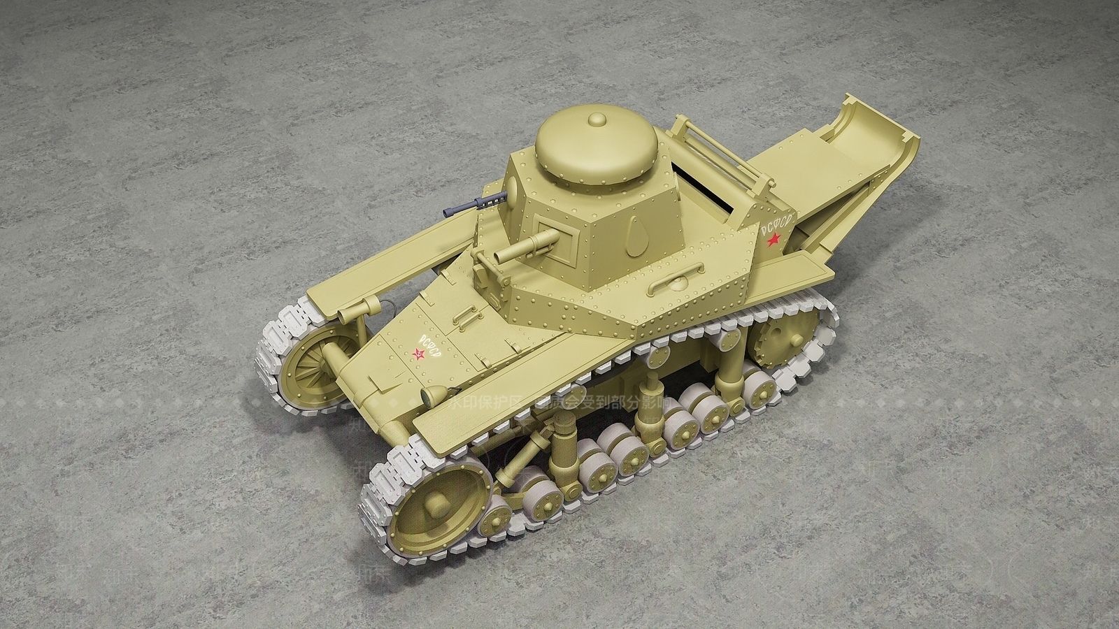 现代坦克3D模型下载【ID:1194519740】