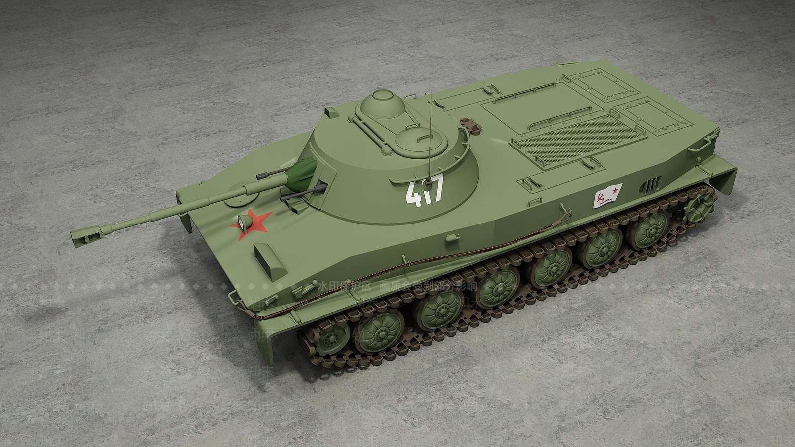 现代坦克3D模型下载【ID:1194519723】