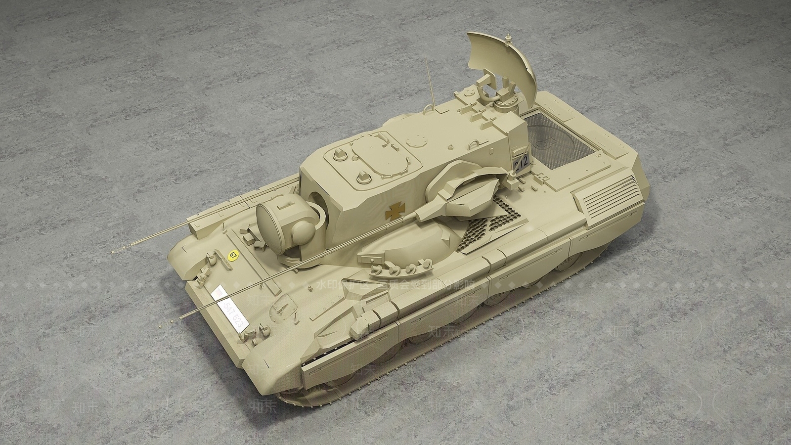 现代坦克3D模型下载【ID:1194519935】