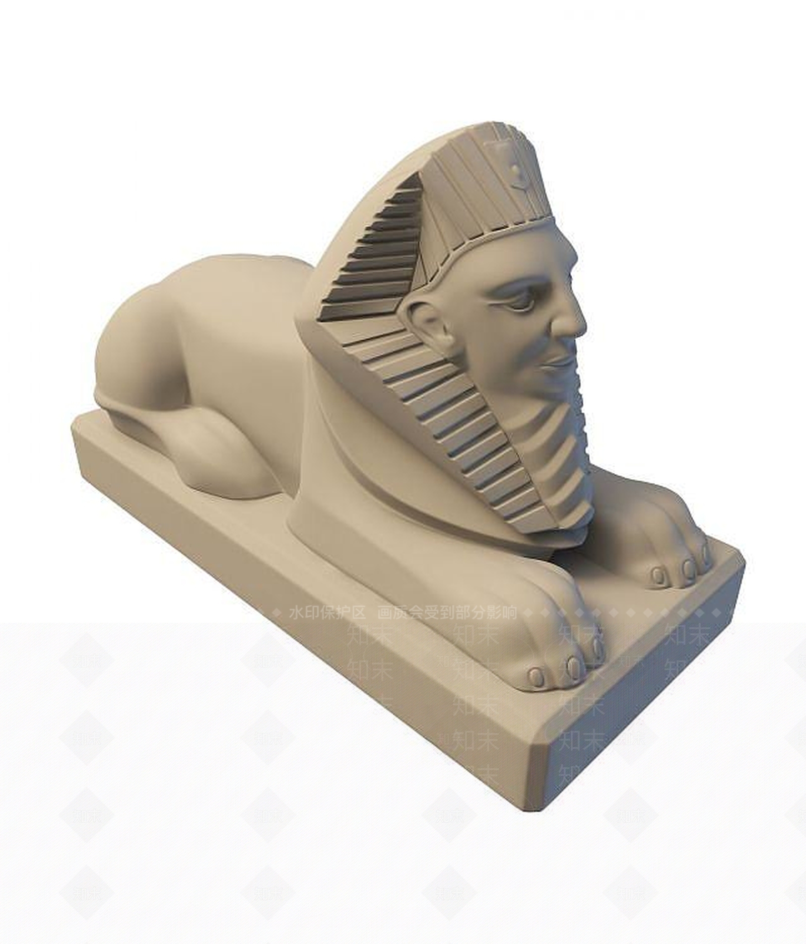 现代狮身人面像3D模型下载【ID:1194521812】