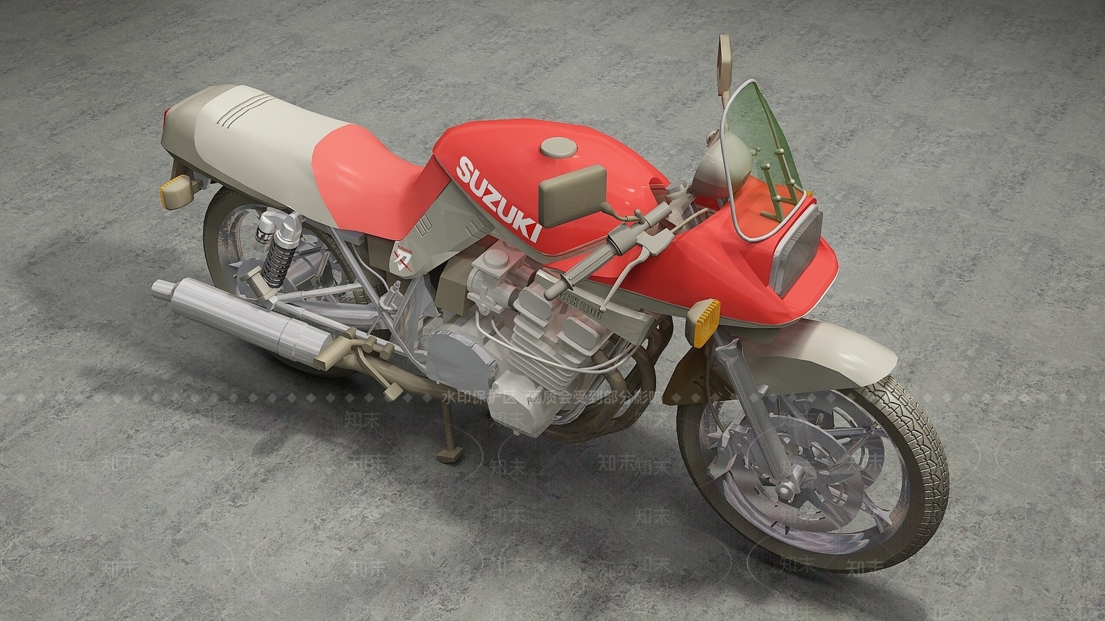 现代摩托车3D模型下载【ID:1194522538】