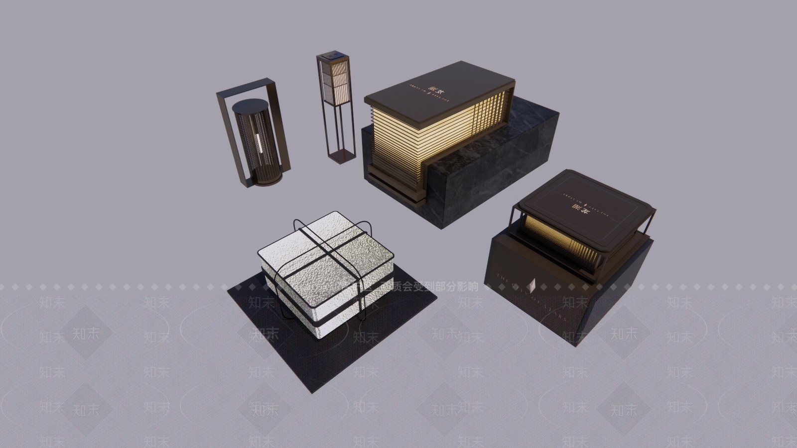 现代灯具组合SU模型下载【ID:1194522793】