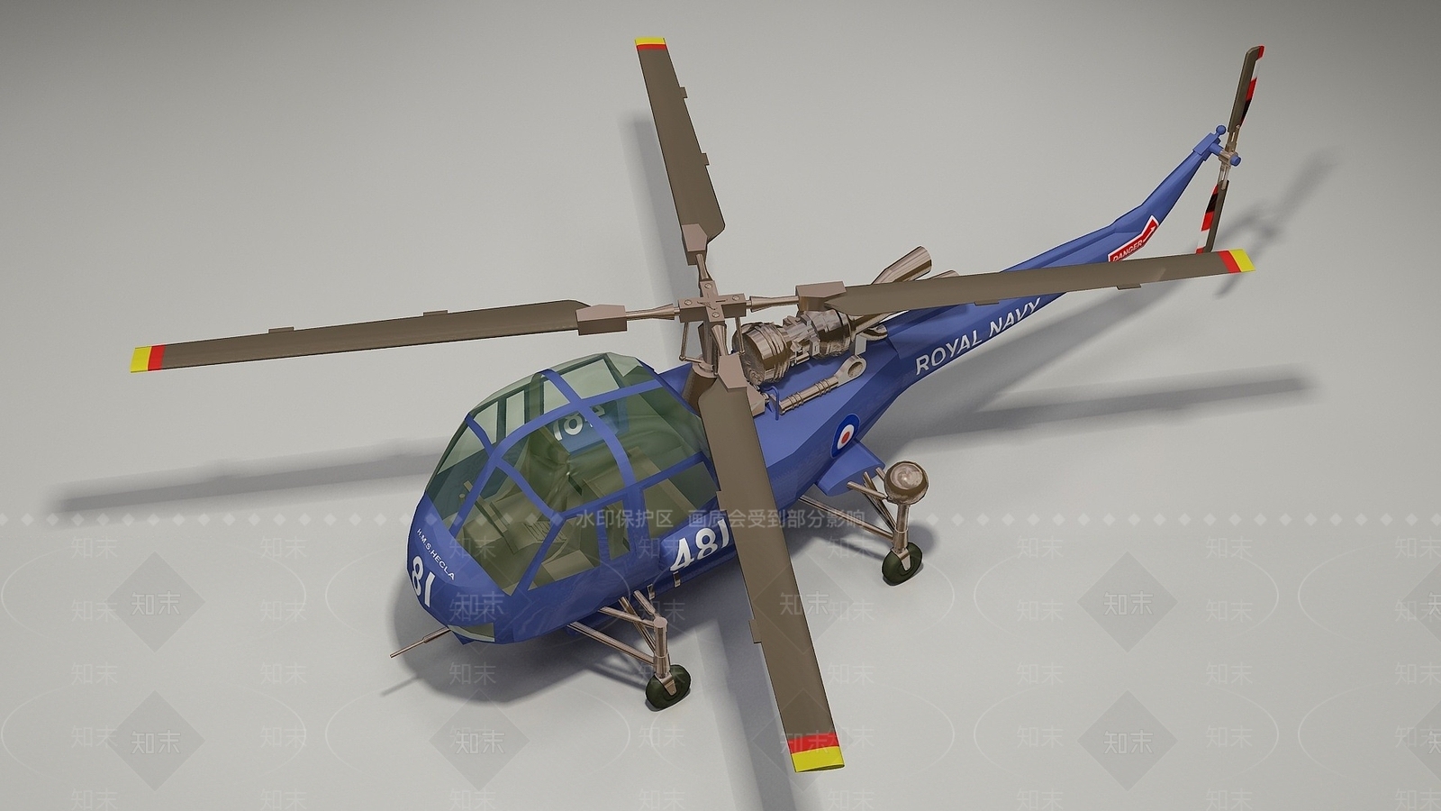 现代直升机3D模型下载【ID:1194524074】